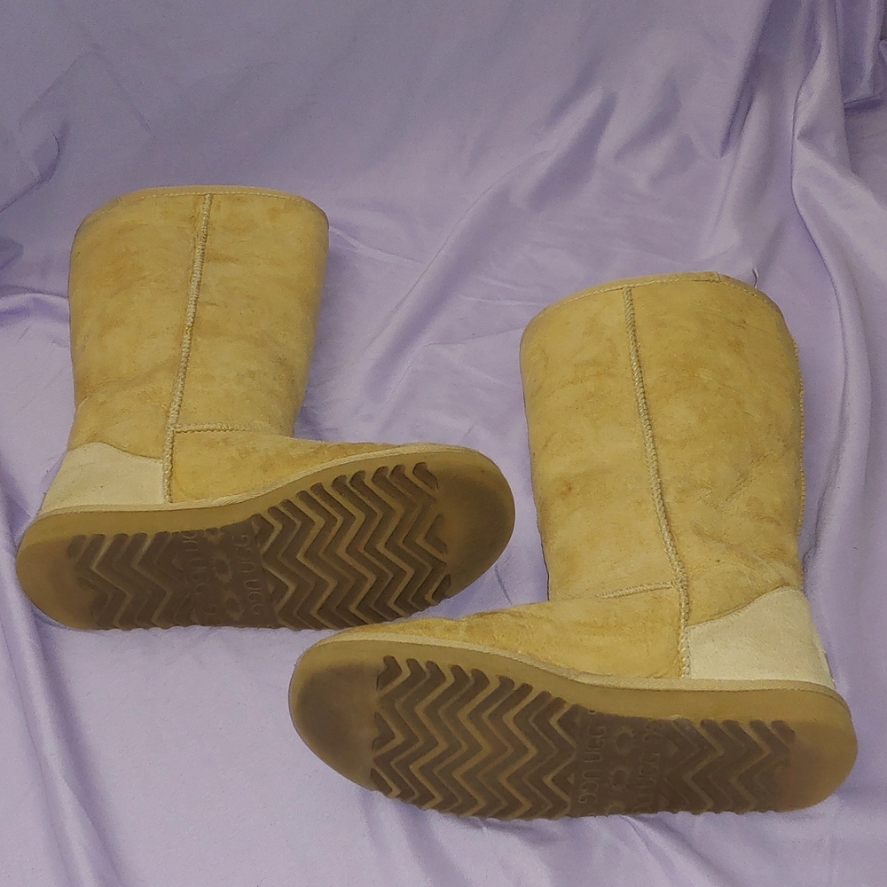 EUC UGG CLASSIC TALL TAN BOOTS * SIZE 8W * UGG BOOTS * FOLDABLE * KNEE HIGH - Picture 11 of 12